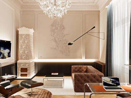 Design of Apartment Bata in Grandhotel Pupp