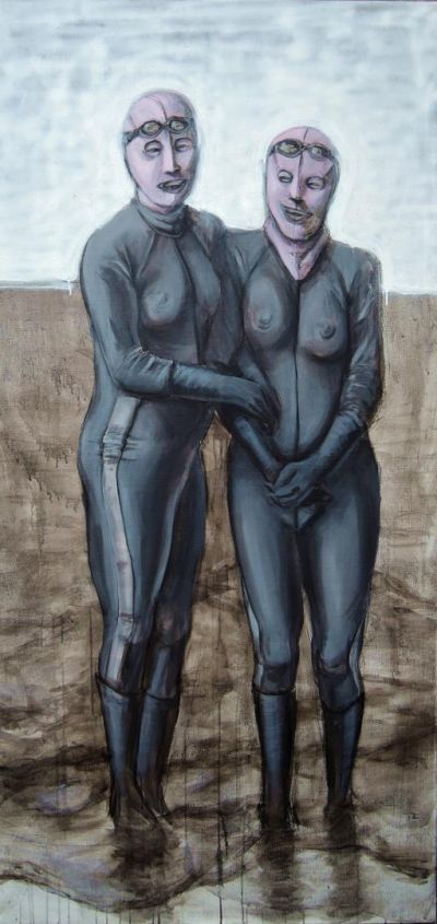 Adaptible species, 100 × 200 cm, acrylic on canvas, 2021
